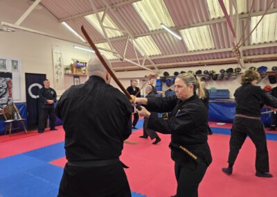 2025 UK Taikai Kukishin Ryu Happo Biken Bikenjutsu - Joy Bramble Sensei enters with a cut.